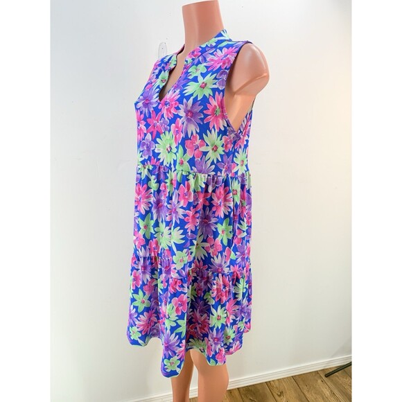 NEW Dear Scarlett Multi Color Print Tank Dress Size L - Picture 11 of 16